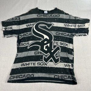 Vintage 1992 Salem Sportswear Mens Black Graphic Chicago White Sox MLB T-Shirt L